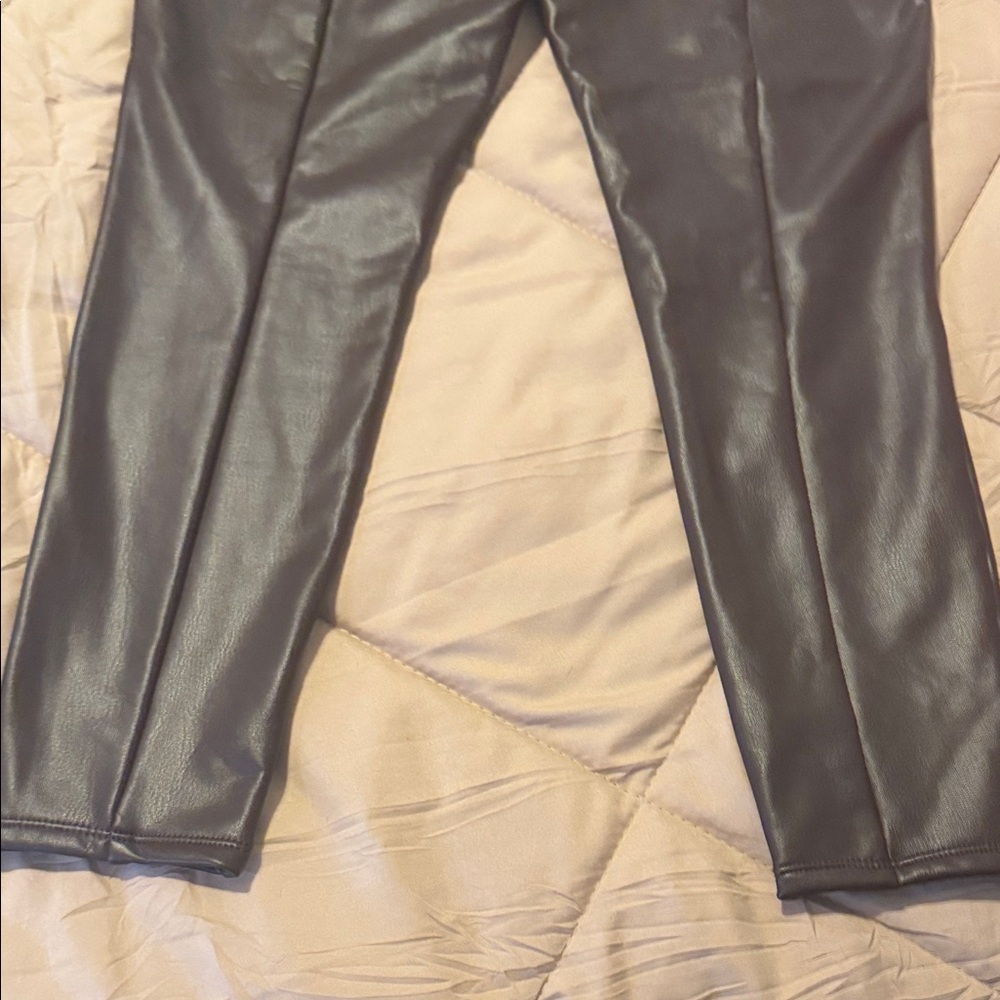 Loft Brown Faux Leather Leggings MP - Picture 7 of 7